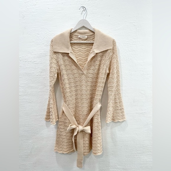 Spell and the Gypsy Road to Paradise Knit Mini Dress in Wheat - Picture 2 of 7